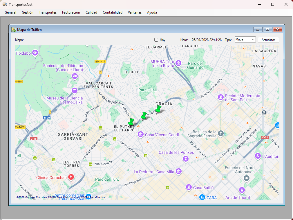 Mapa de Tráfico TransportesNet Versión 1.0.19